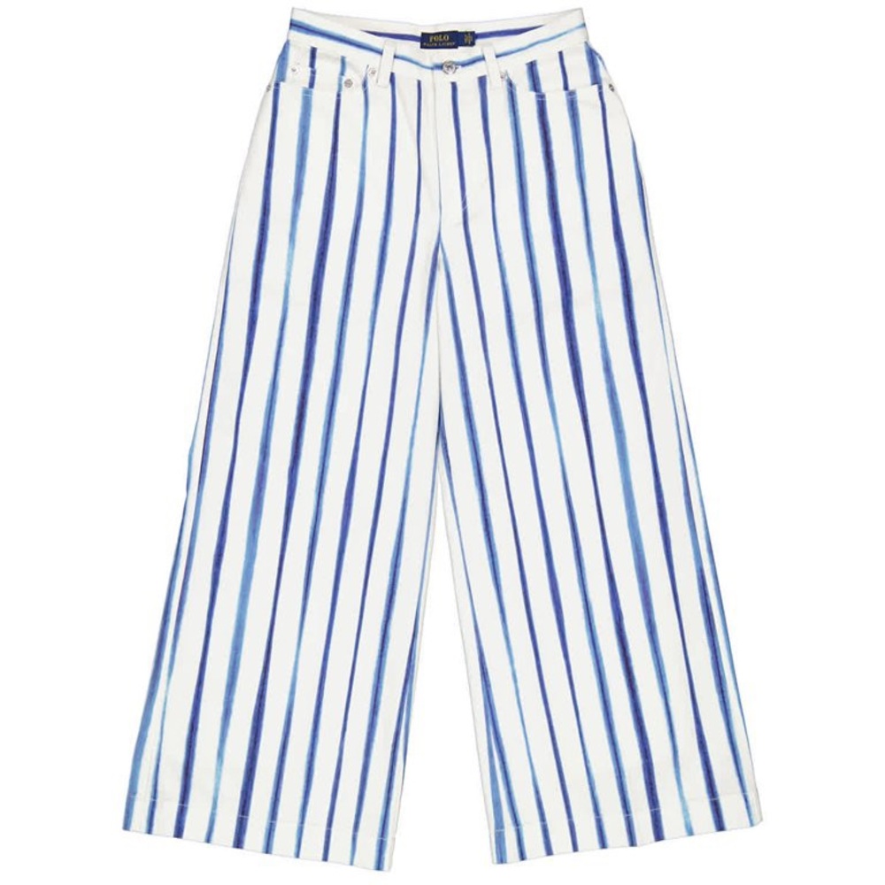 Polo Ralph Lauren Striped Wide Cropped Trousers